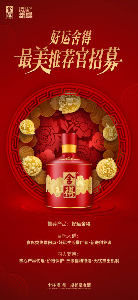 源文件下载【享设计】搜索编号：20090033648942330【白酒招募活动海报】