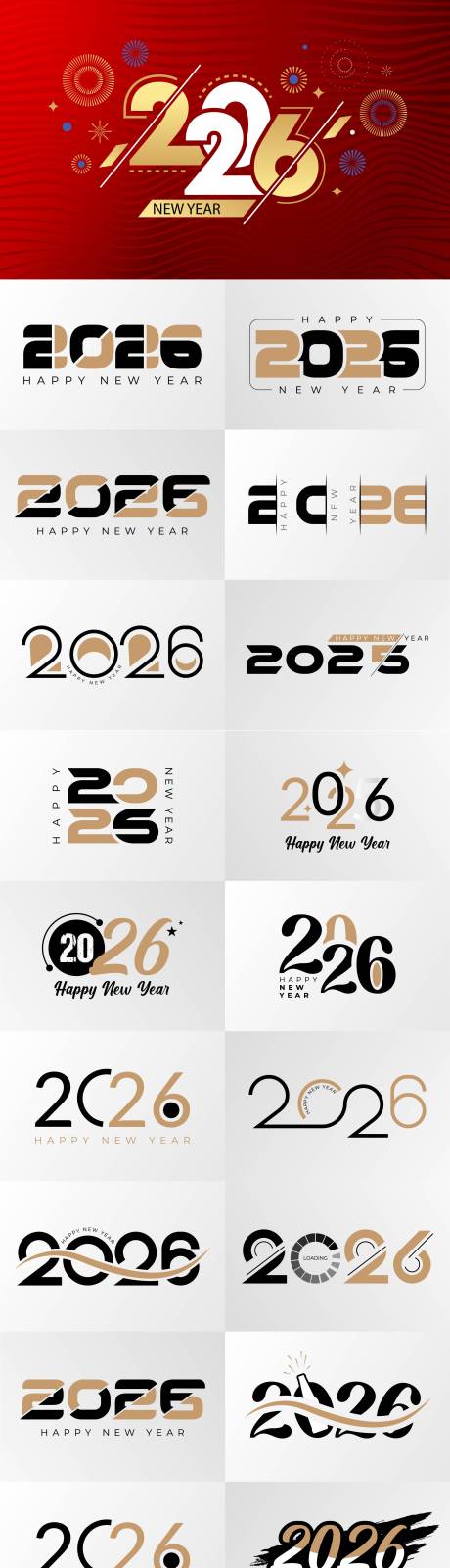 源文件下载【享设计】搜索编号：57810033590971456【2026年马年数字主题文字】