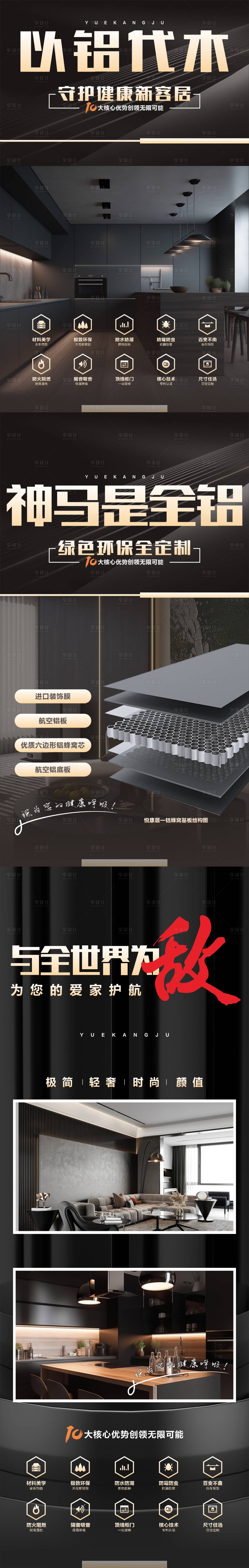 源文件下载【享设计】搜索编号：20080033402825241【铝制家具加工家居海报长图详情页】