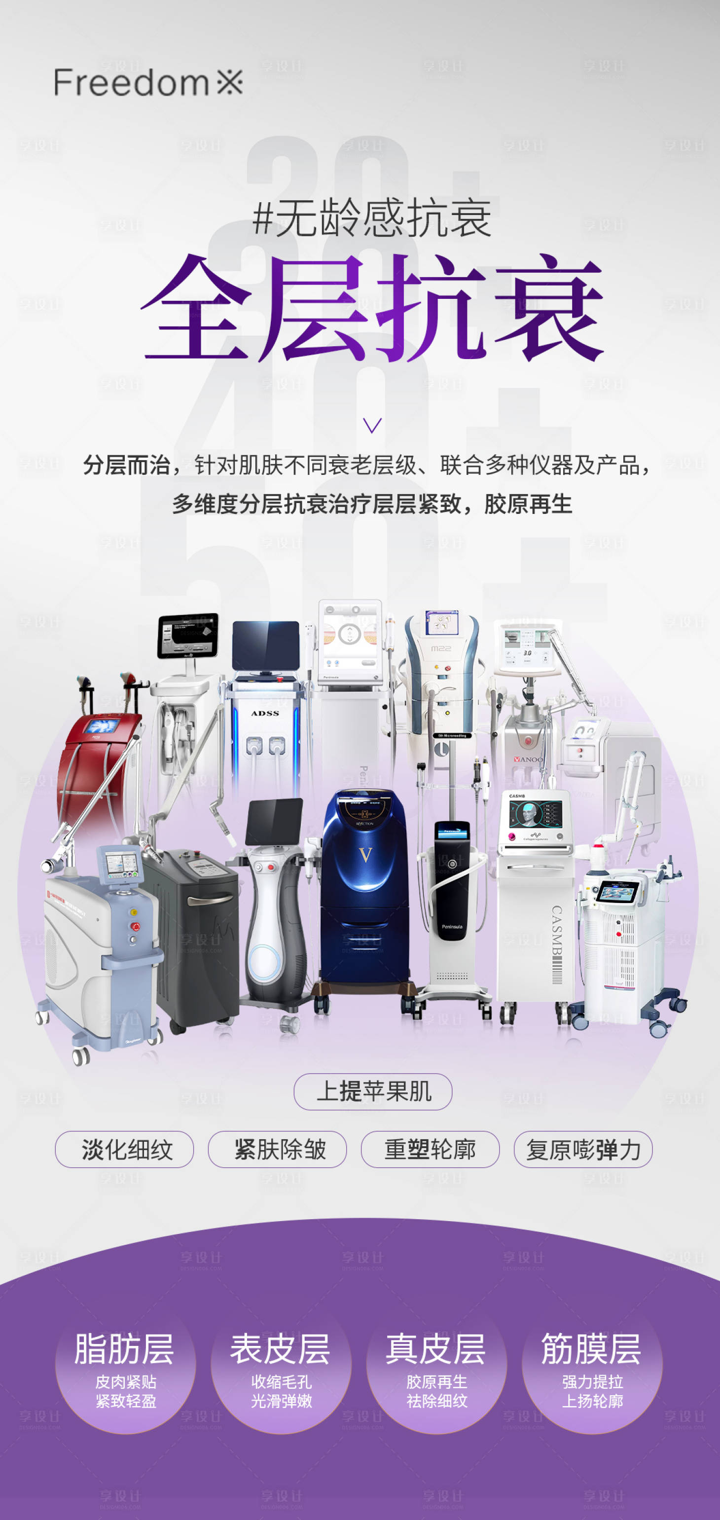 源文件下载【享设计】搜索编号：67140033706183969【医美抗衰仪器海报】