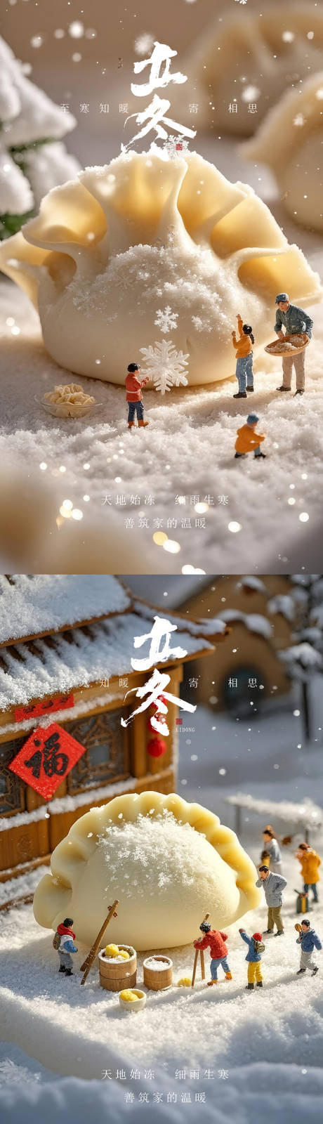 源文件下载【享设计】搜索编号：32210033778614666【立冬微缩饺子场景海报】