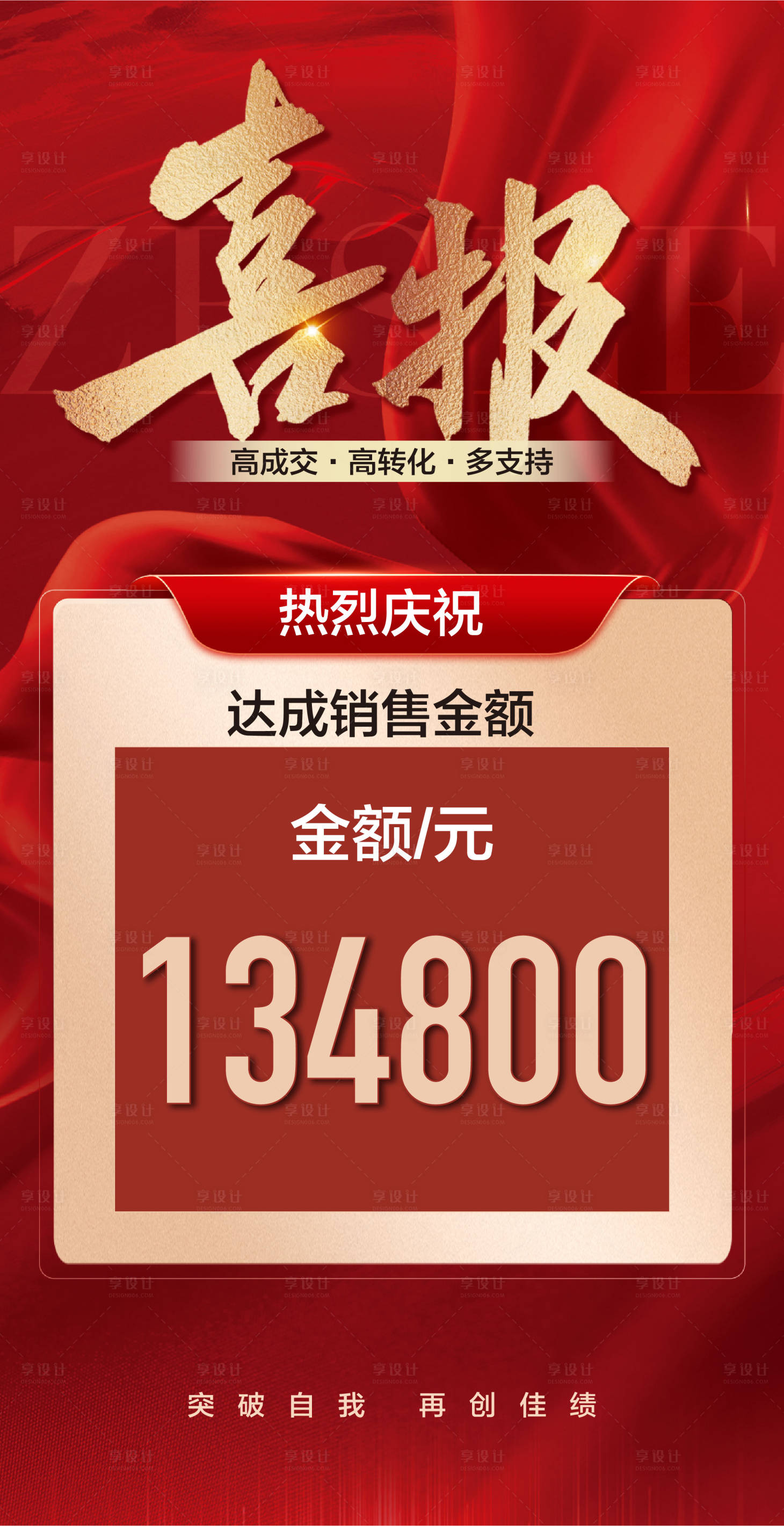 源文件下载【享设计】搜索编号：20380033595329504【地产医美美业私密销售喜报】