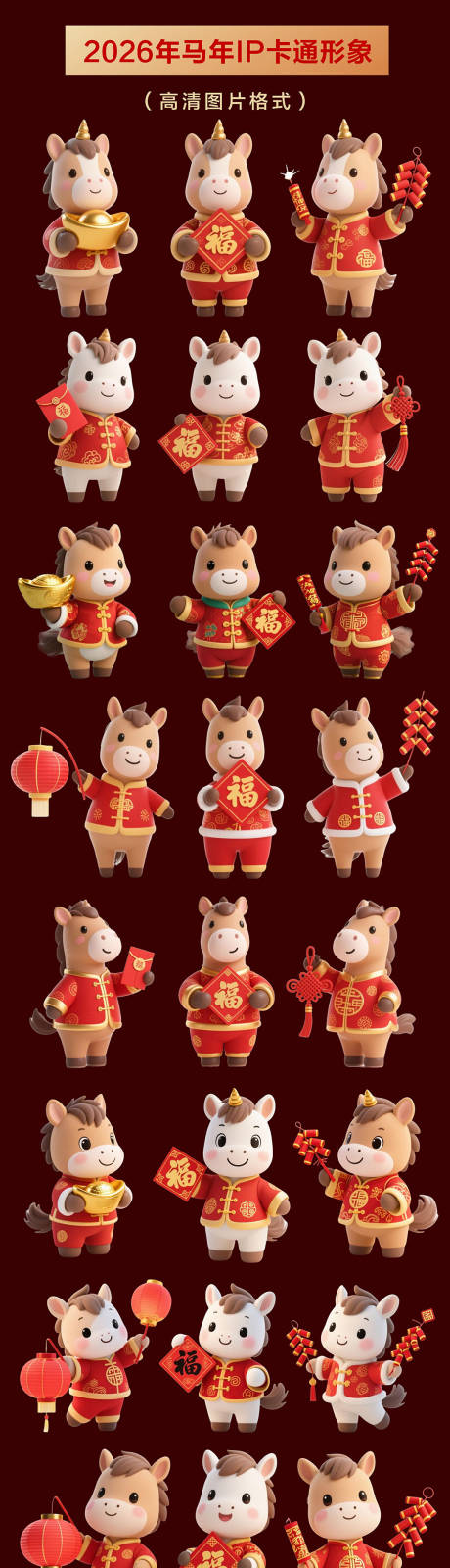 源文件下载【享设计】搜索编号：67970033807559467【2026年马年IP卡通形象设计】
