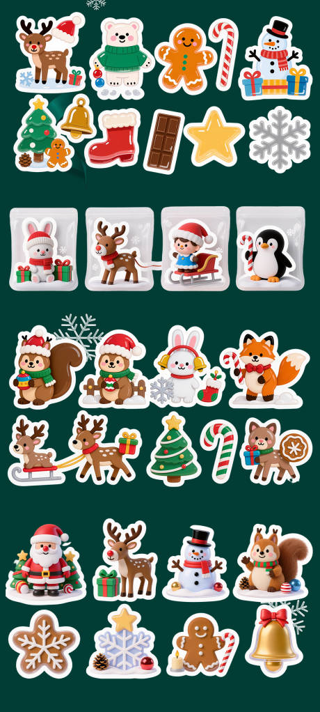 源文件下载【享设计】搜索编号：28640033764814756【多种风格圣诞贴纸】