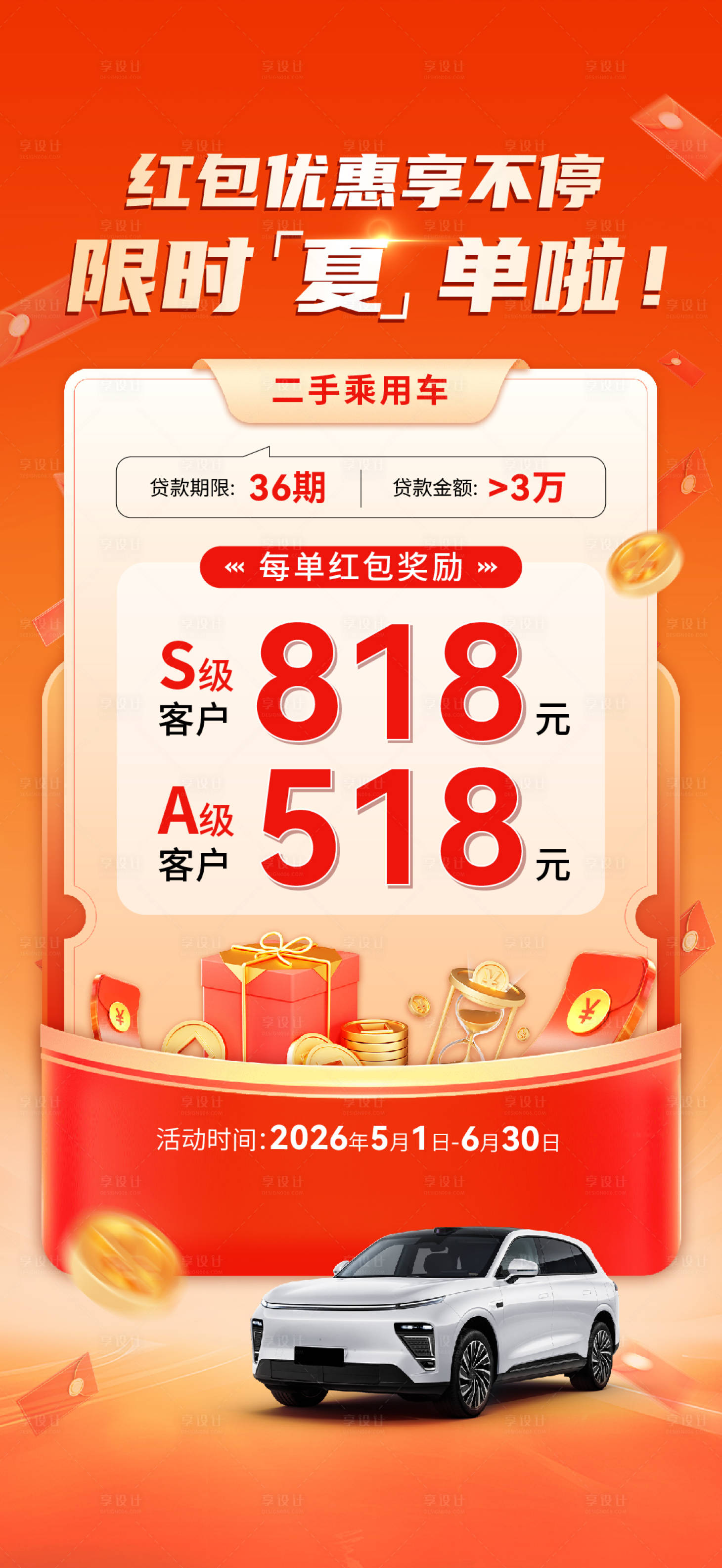 源文件下载【享设计】搜索编号：74760033722904151【汽车贷款促销海报】