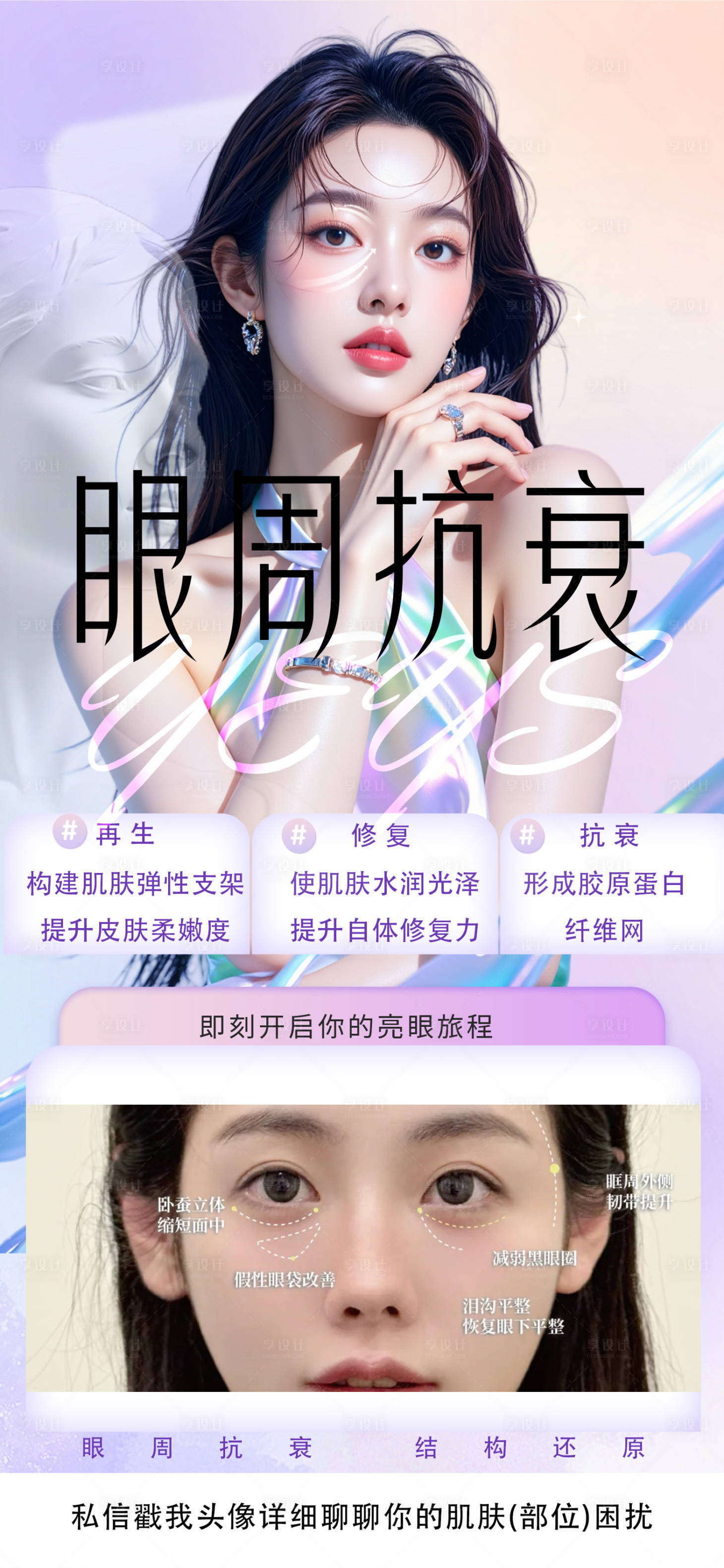 源文件下载【享设计】搜索编号：26880033468054887【医美眼周抗衰海报】