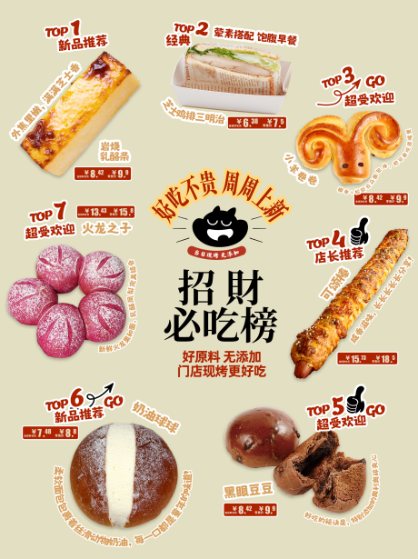 源文件下载【享设计】搜索编号：90730033706267177【烘焙排行榜海报】