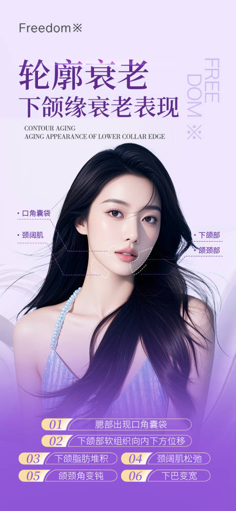 源文件下载【享设计】搜索编号：94520033475229739【医美轮廓衰老海报】