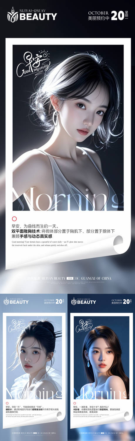 源文件下载【享设计】搜索编号：85880033606845860【医美早安科普海报】