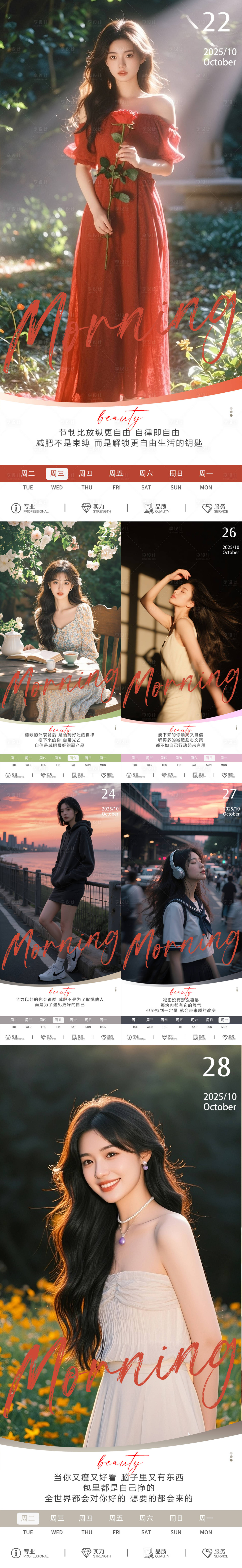 源文件下载【享设计】搜索编号：25320033612702760【医美早安减肥早安】