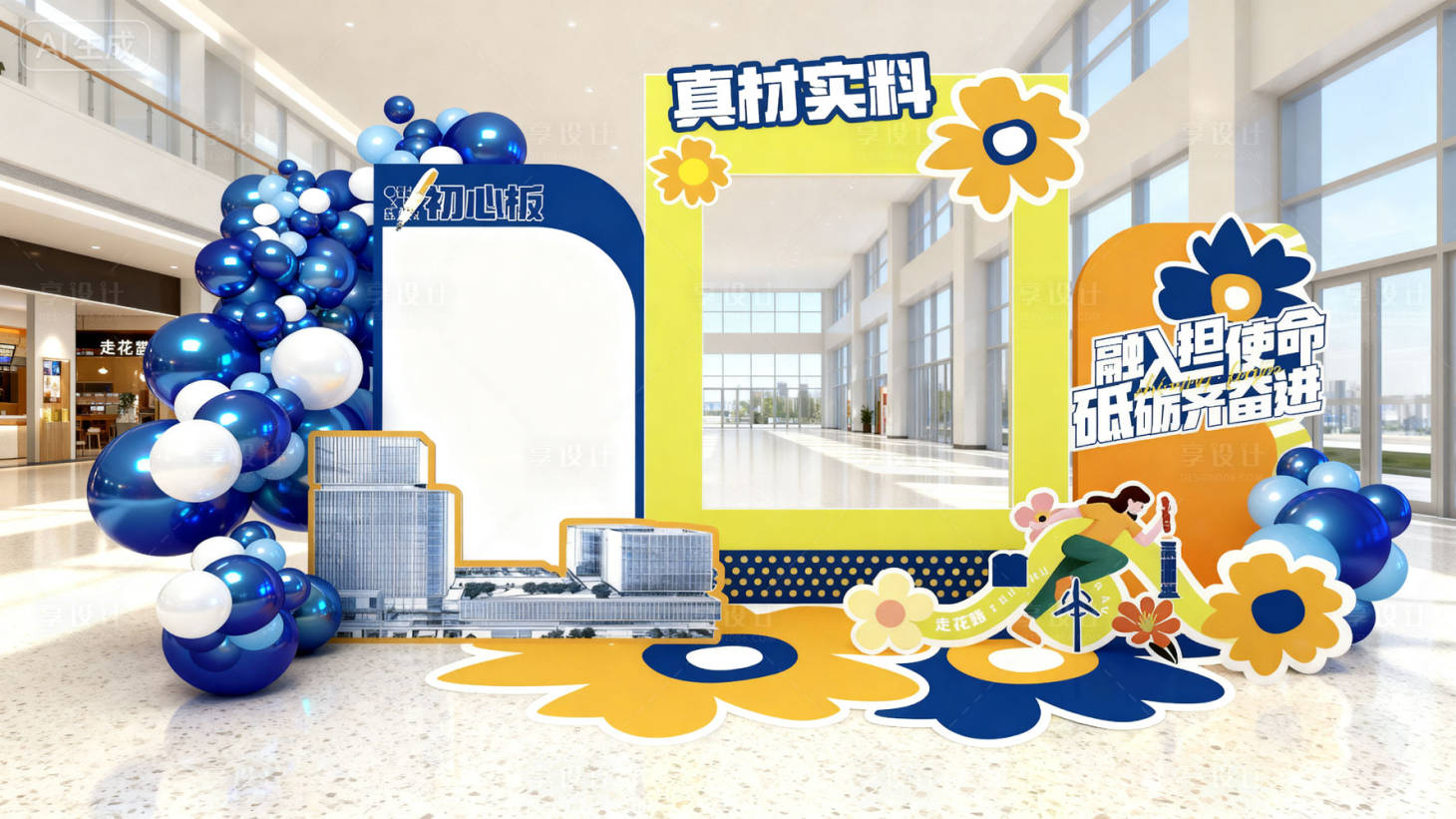 源文件下载【享设计】搜索编号：98690033720457177【活动拍照打卡美陈小景】