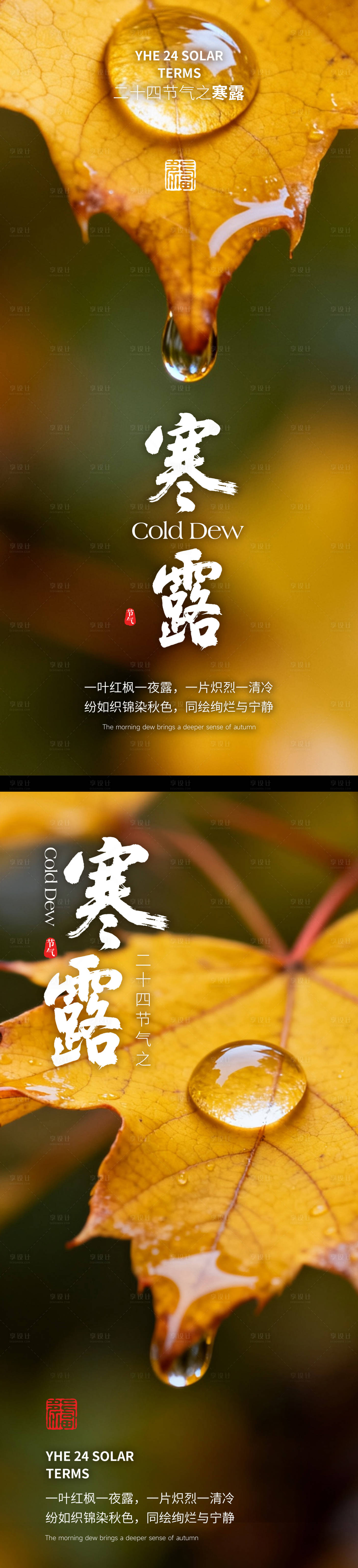 源文件下载【享设计】搜索编号：14870033383285937【寒露海报】