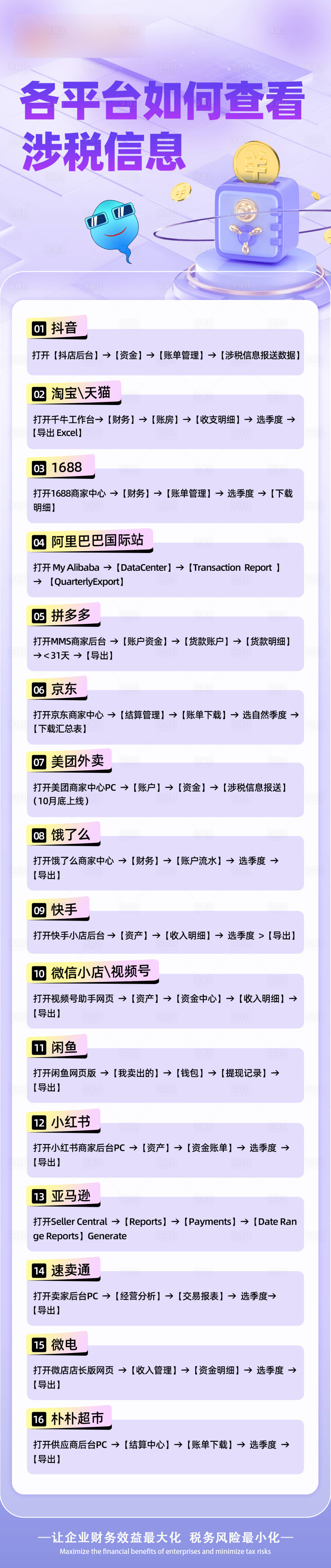 源文件下载【享设计】搜索编号：74130033806158494【财税涉税信息查询海报长图】