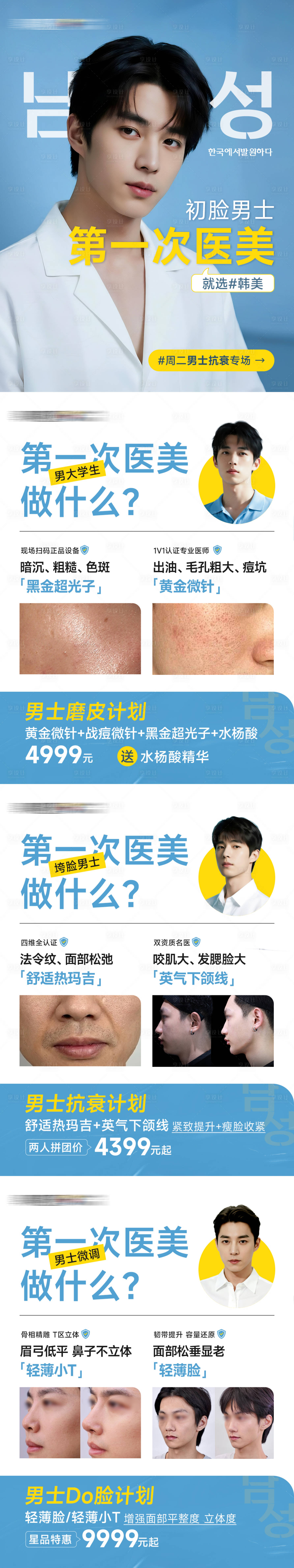 源文件下载【享设计】搜索编号：30030033739137037【男士医美项目长图海报】