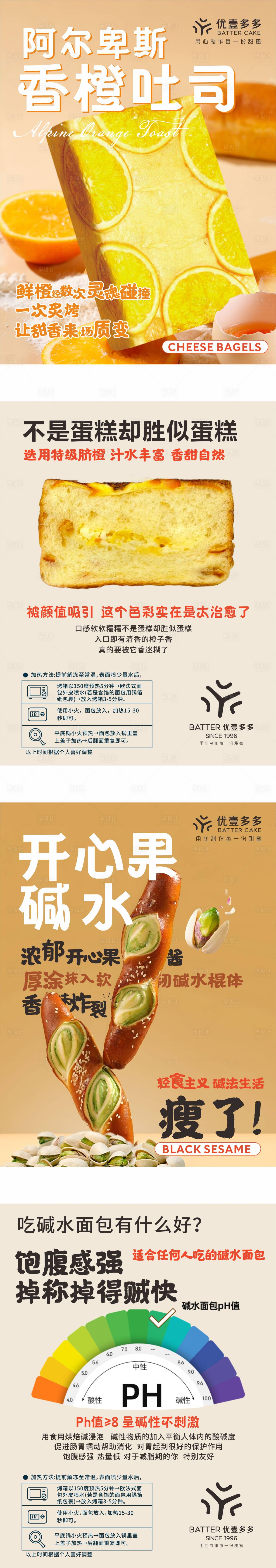 源文件下载【享设计】搜索编号：30080033797152955【烘焙橙子吐司面包开心果碱水面包海报】