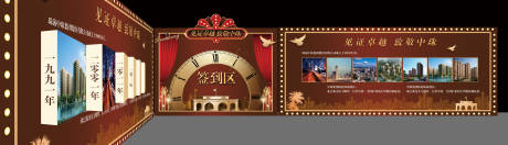 源文件下载【享设计】搜索编号：62820033796548404【时光主题时光长廊背景板】