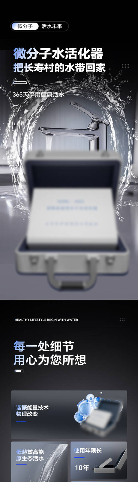 源文件下载【享设计】搜索编号：25940033753099197【微分子水活化器详情页】