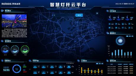 源文件下载【享设计】搜索编号：12220033762916649【智慧灯杆可视化UI设计】