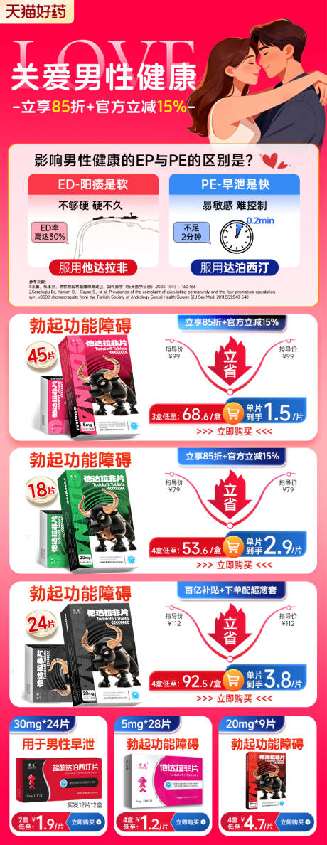 源文件下载【享设计】搜索编号：83200033652207979【男性健康促销电商首页】