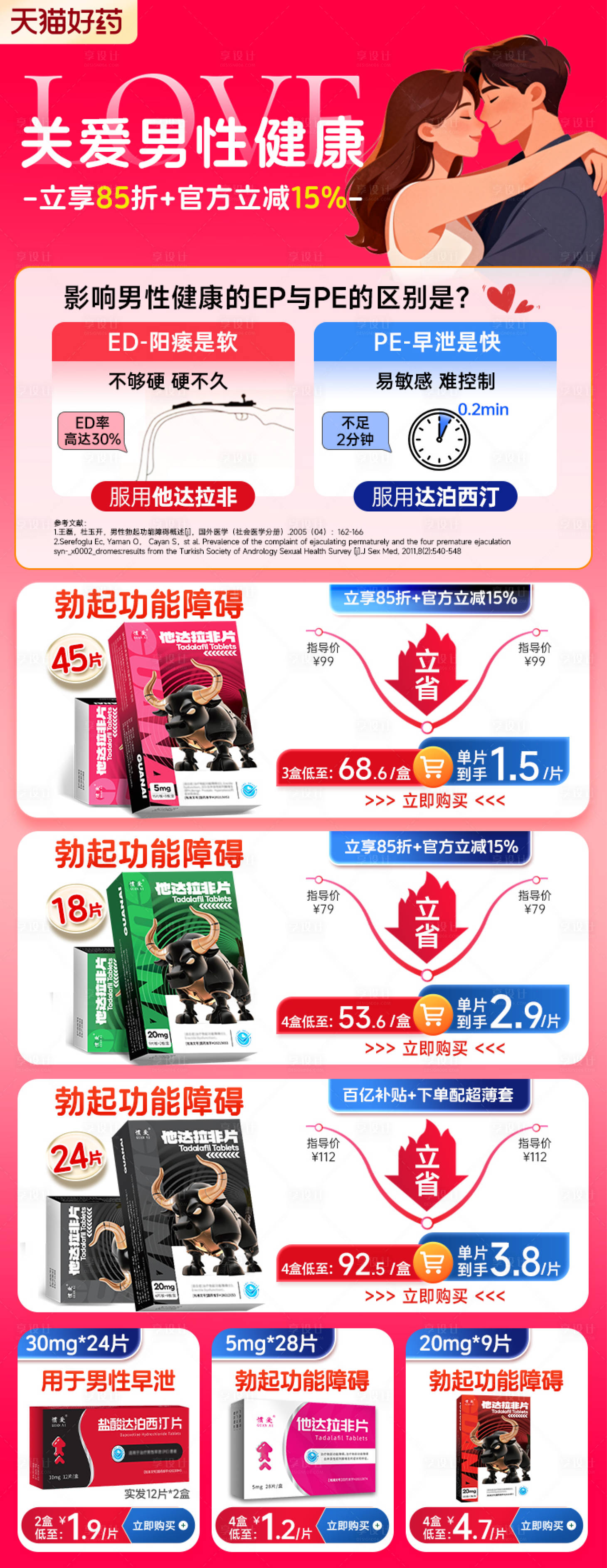 源文件下载【享设计】搜索编号：83200033652207979【男性健康促销电商首页】