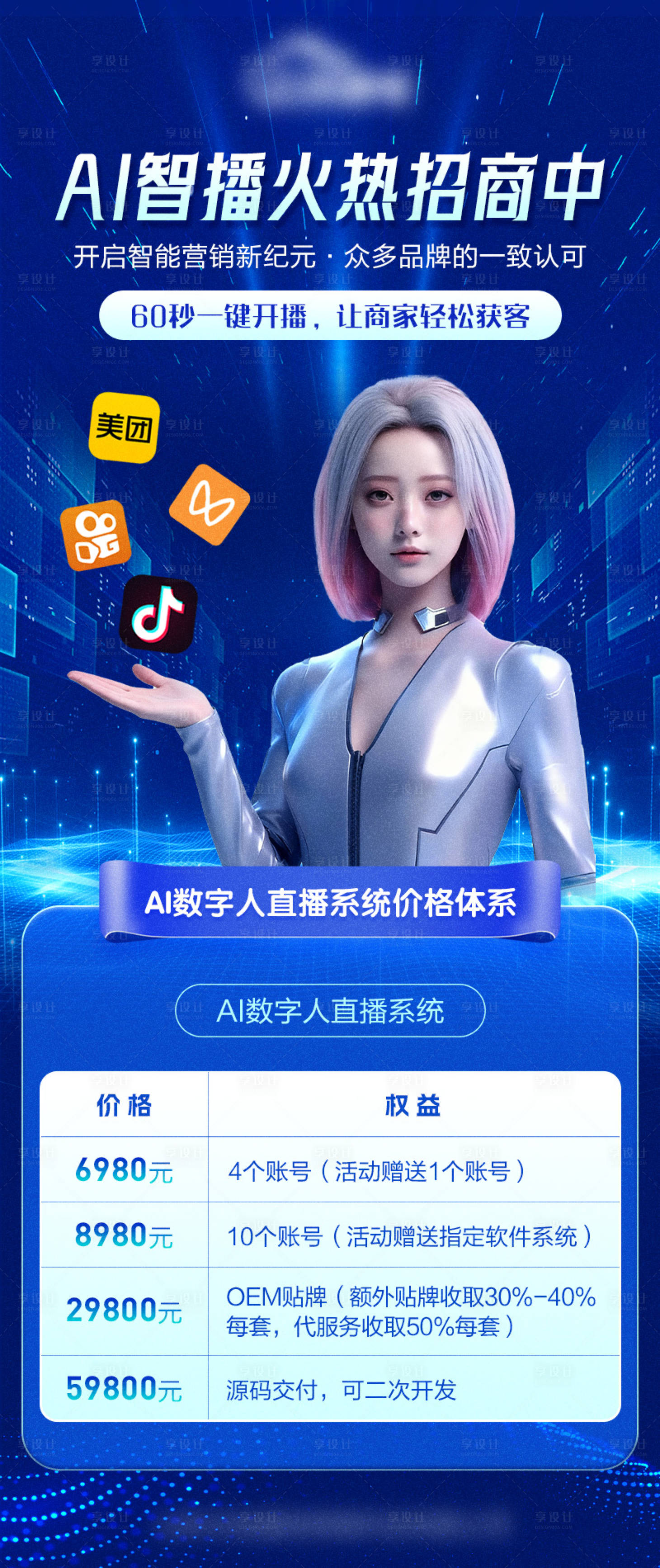 源文件下载【享设计】搜索编号：51380033458809824【AI数字人直播系统】