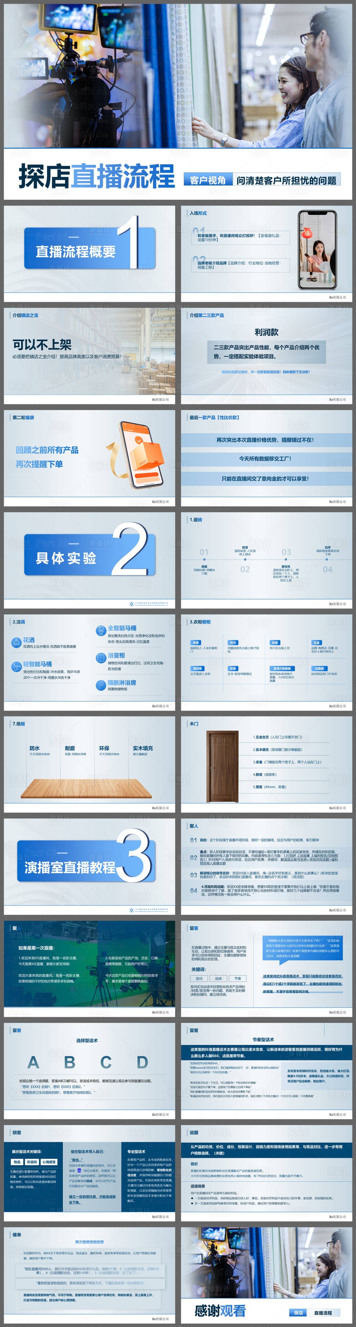 源文件下载【享设计】搜索编号：34800033581514398【家居建材抖音探店直播流程PPT】