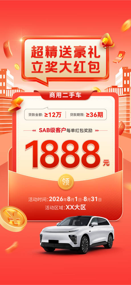 源文件下载【享设计】搜索编号：30570033712778368【汽车促销海报】