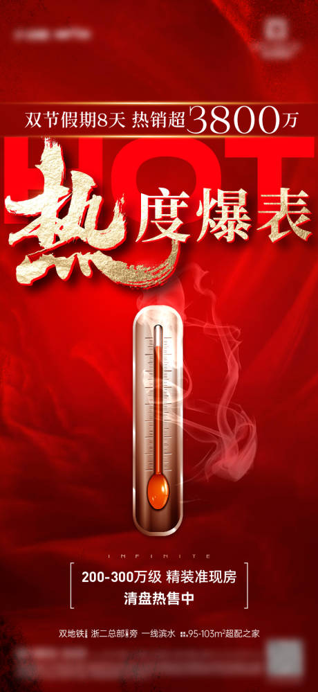 源文件下载【享设计】搜索编号：29040033790009838【地产国庆火爆热销温度计数据海报】