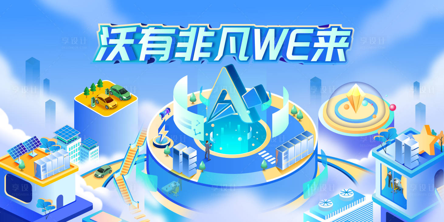 源文件下载【享设计】搜索编号：17970033542159287【新能源会议活动背景板】