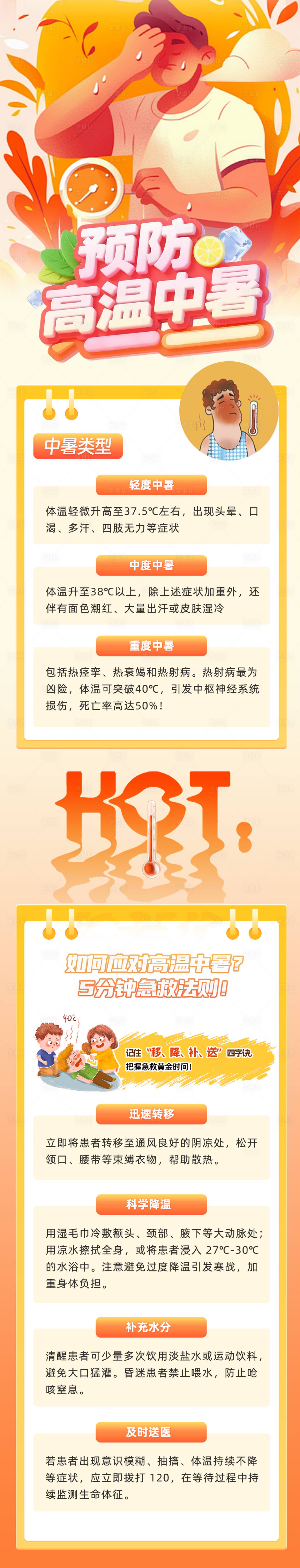 源文件下载【享设计】搜索编号：27990033515718684【高温防中暑长图海报】