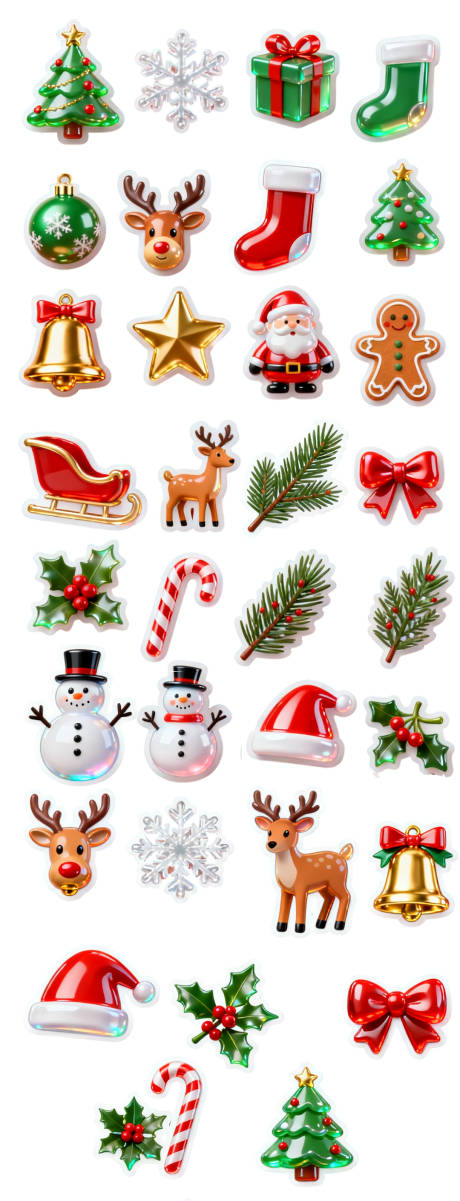 源文件下載【享設計】搜索編號：26370033728509805【圣誕節膨脹風貼紙】