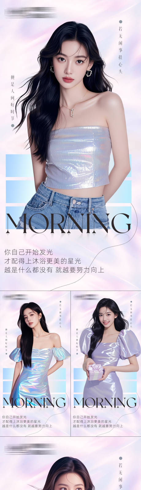 源文件下载【享设计】搜索编号：33910033594235662【医美早安海报日签系列】