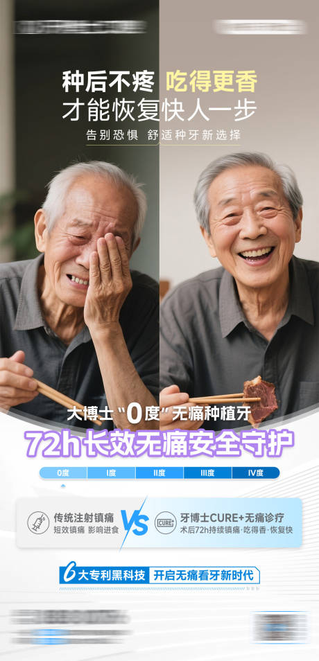 源文件下载【享设计】搜索编号：33670033712652699【口腔种植牙无痛舒适化海报】
