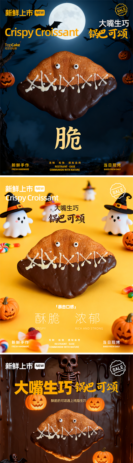 源文件下载【享设计】搜索编号：49470033786996871【万圣节促销烘焙面包海报】