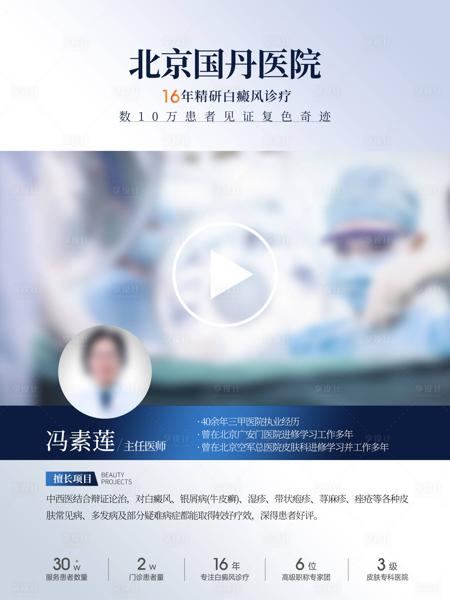 源文件下载【享设计】搜索编号：40690033775631045【医生介绍视频框宣传海报】