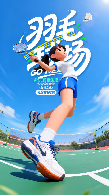 源文件下载【享设计】搜索编号：24150033790314321【羽毛球活动海报】