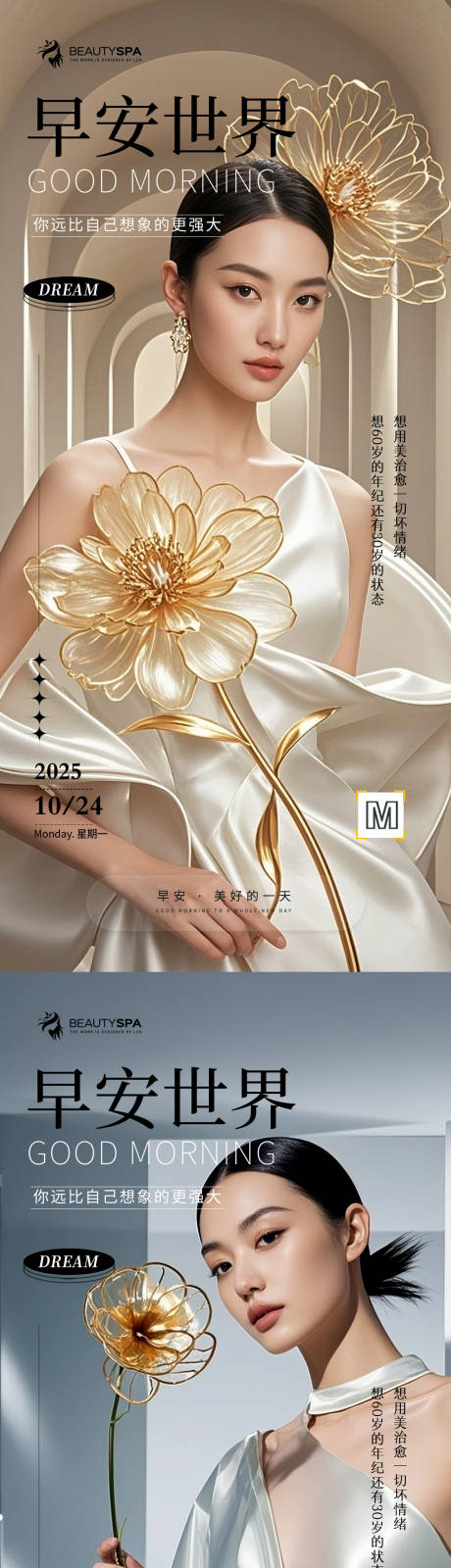 源文件下载【享设计】搜索编号：46600033571816319【医美早安日签海报】