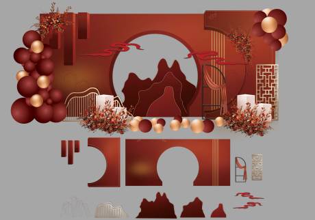 源文件下载【享设计】搜索编号：48400033392932973【中式订婚美陈】