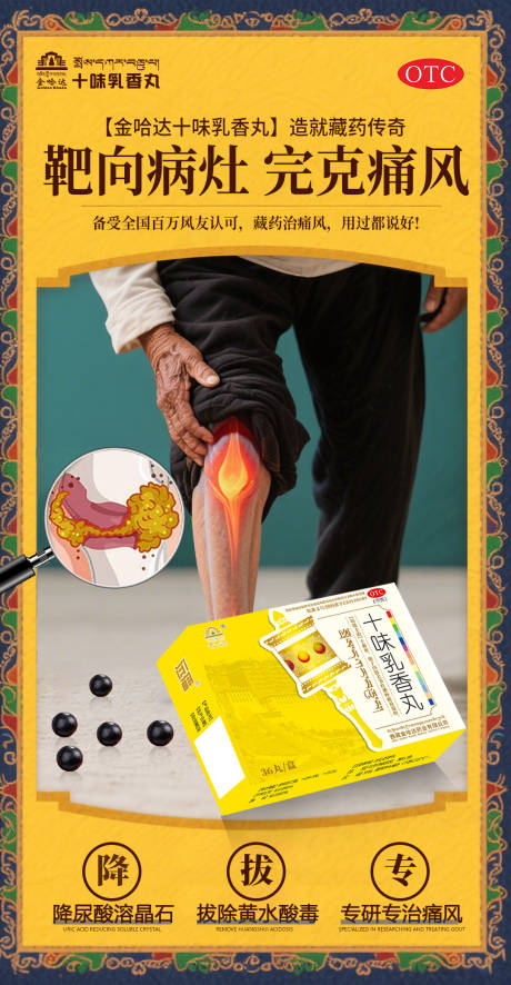 源文件下载【享设计】搜索编号：96810033642221860【痛风产品海报】