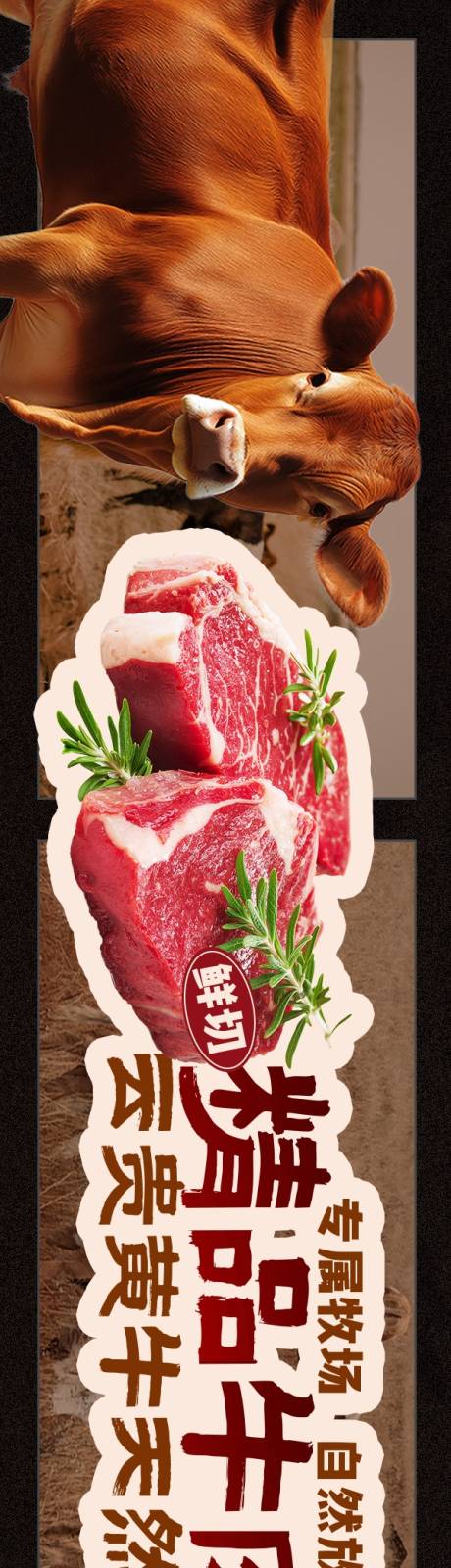 源文件下载【享设计】搜索编号：41010033853244476【点评牛肉5连图】