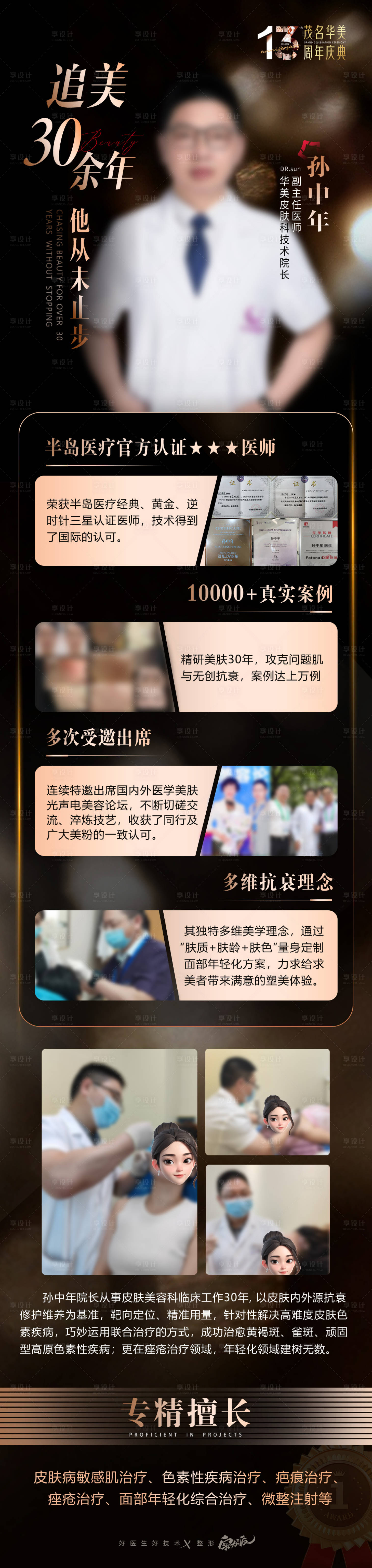 源文件下载【享设计】搜索编号：14790034204643566【皮肤院长专家海报】