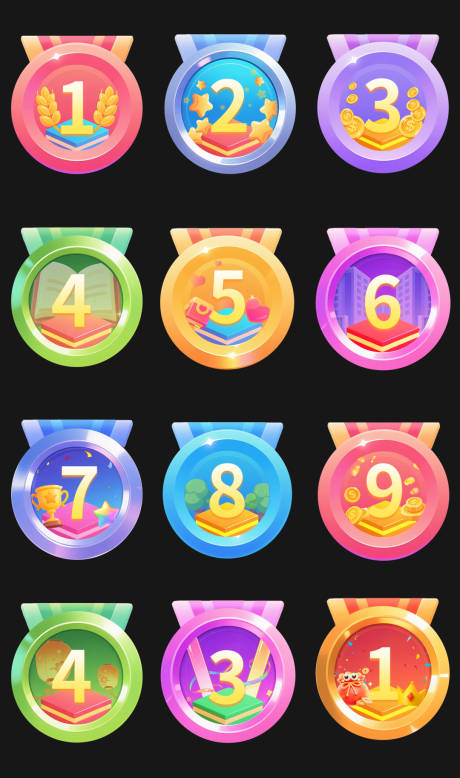 源文件下载【享设计】搜索编号：64880034239411215【徽章会员等级成就勋章icon设计】