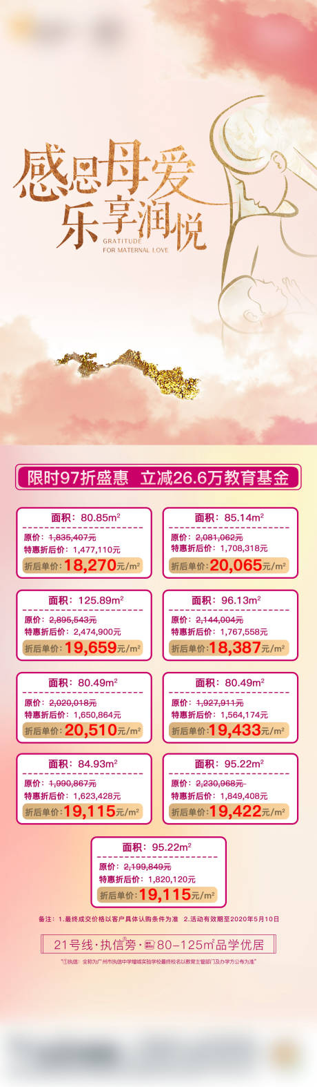 源文件下载【享设计】搜索编号：59480034087557244【地产母亲节特价房长图海报】