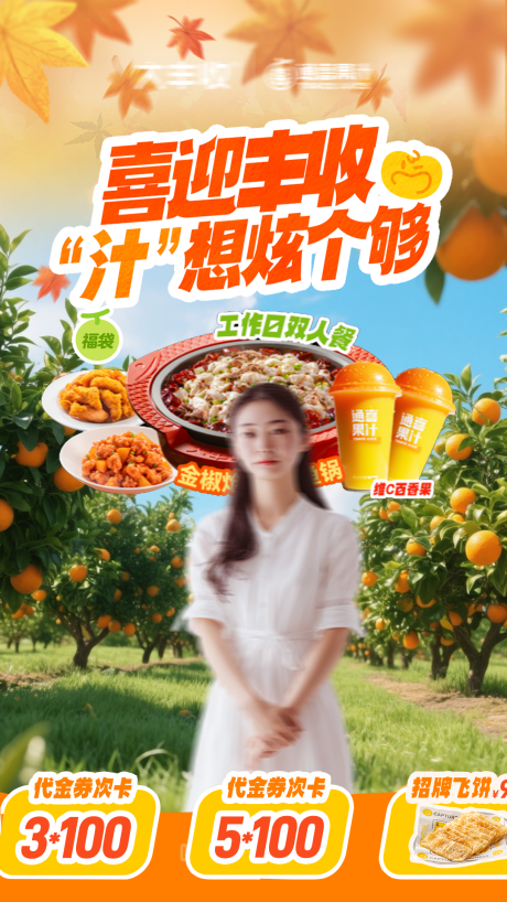 源文件下载【享设计】搜索编号：83730034262085629【餐饮直播背景贴片】