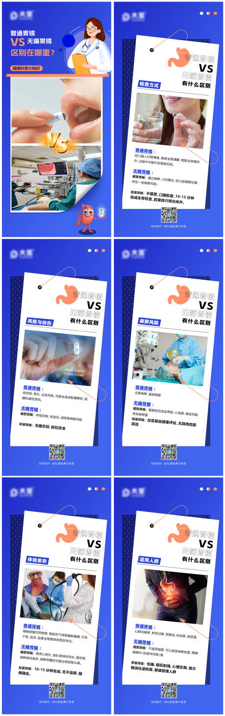 源文件下载【享设计】搜索编号：84510034070494428【胃镜检查对比】