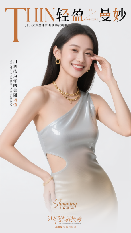 源文件下载【享设计】搜索编号：37050034200163461【医美人物减肥海报】