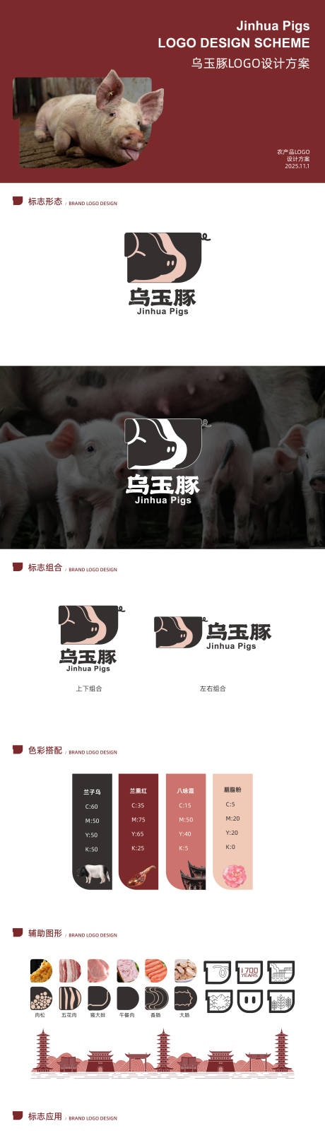 源文件下载【享设计】搜索编号：36960033881066987【猪农产品logo标志品牌VI设计】