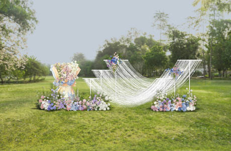 源文件下载【享设计】搜索编号：56960034211063781【多巴胺色户外游园会草坪婚礼合影区】