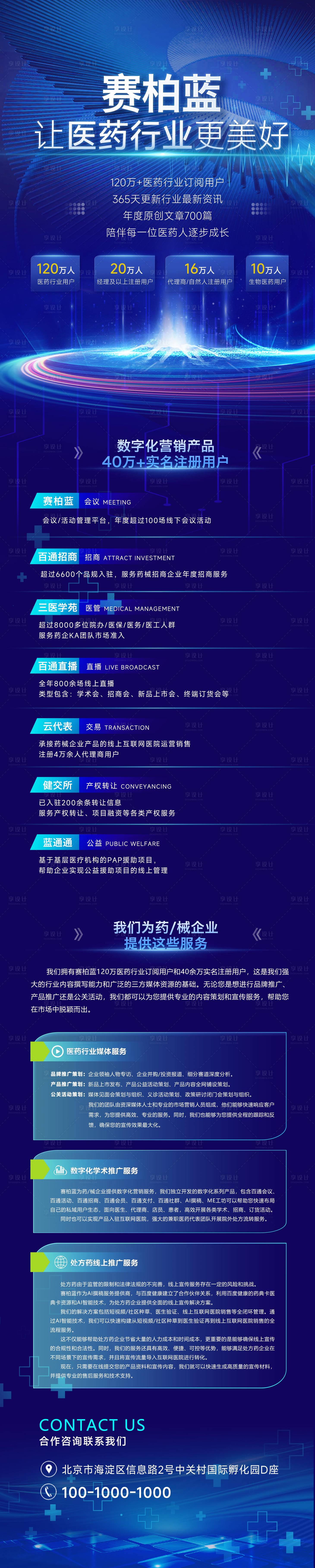 源文件下载【享设计】搜索编号：34500033831755927【医疗科技长图】