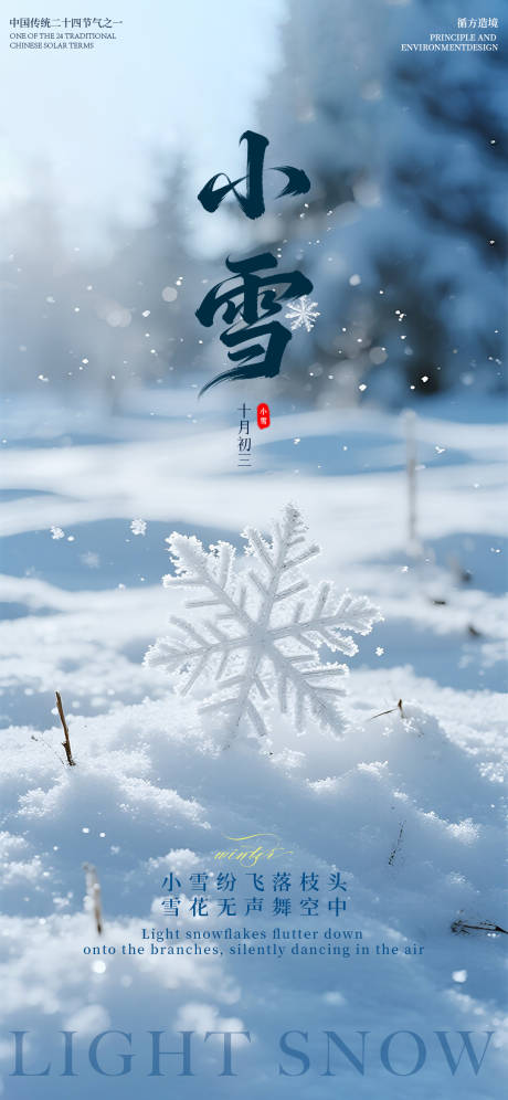 源文件下载【享设计】搜索编号：65430034003049123【小雪实景海报】